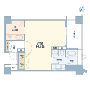パークアクシス恵比寿【7階】の間取り