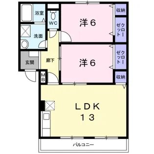 アーバンハウス鴨川【3階】の間取り