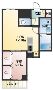 オリエントレジデンス門真殿島町【9階】の間取り