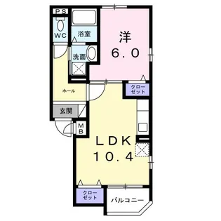クレシーダ【3階】の間取り