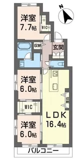 セルディーナ プリマ【3階】の間取り