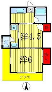 ビューレ西新井【1階】の間取り