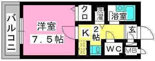 プレデュパルク壱番館【6階】の間取り