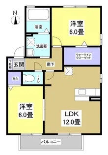 サンプレイスA【2階】の間取り