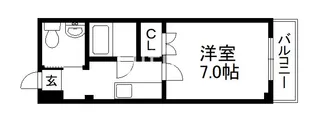 中之町ハイツ【1階】の間取り