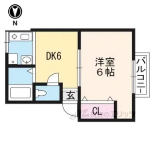 衣笠ハイツ【1階】の間取り