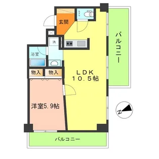 ガーデニア【7階】の間取り