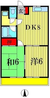 ルミエール石崎B【2階】の間取り