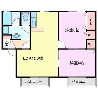 ブリックパレス【2階】の間取り