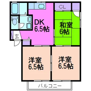 サニーハウスみなみはらA【2階】の間取り