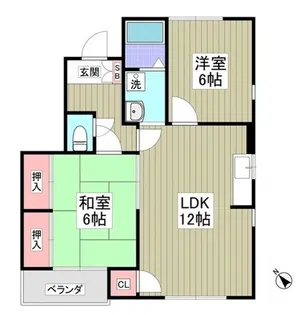 TフラットB【2階】の間取り