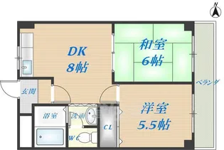 湊川マンション【5階】の間取り