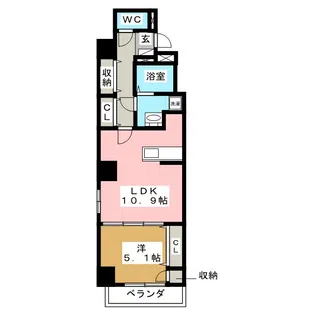 レスパルテ保土ヶ谷【5階】の間取り