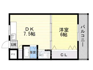マンションアサノ1【4階】の間取り