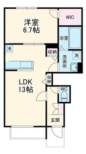 フォレストメゾン北上尾E棟【1階】の間取り