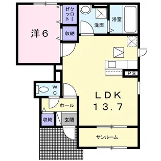 カルドラルーチェ【1階】の間取り