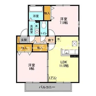 ロイヤルクレール C【1階】の間取り