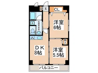 グレースヴィラ九条【5階】の間取り