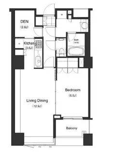 パークキューブ目黒タワー【6階】の間取り