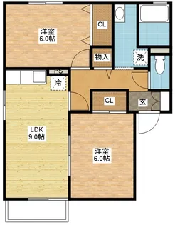 セジュール鳴見ヶ丘【2階】の間取り