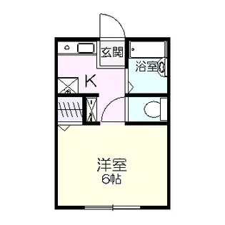 リュミエール岸谷【2階】の間取り