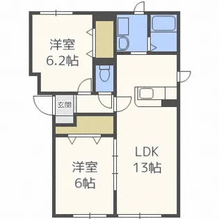 セイバリィー ベル【2階】の間取り