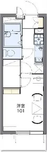 レオパレスIBA【3階】の間取り