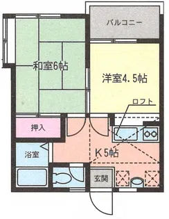 ユープラD【2階】の間取り
