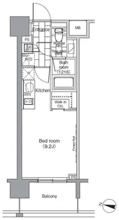 パークハビオ恵比寿【7階】の間取り
