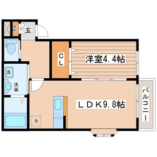 ピース18小松島【2階】の間取り