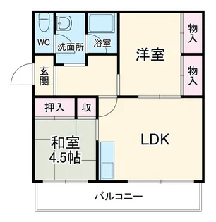 第1パークサイドマンション【3階】の間取り