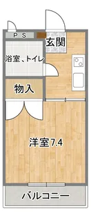 北浜ハイツ【1階】の間取り