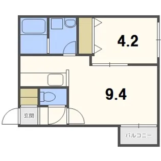 ルーチェ厚別【2階】の間取り
