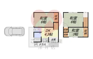 大阪府豊中市原田元町3【一戸建】の間取り
