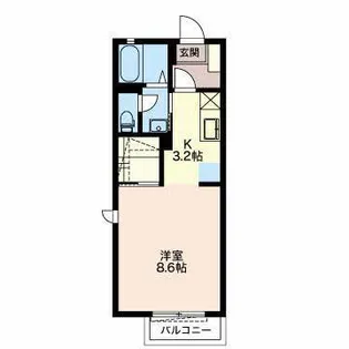 1Rの間取り画像