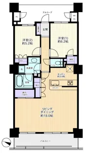 ライオンズステージ府中シティタワー【27階】の間取り