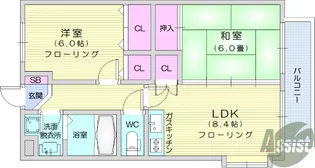 サイレントハウスA棟【1階】の間取り