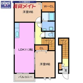 ハミングバード【2階】の間取り