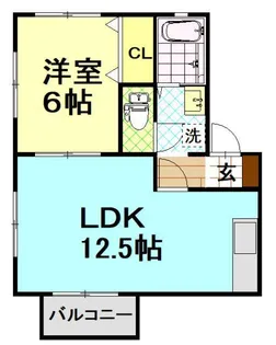 ウィルモア久原【1階】の間取り