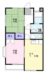 ハイツ大橋【1階】の間取り