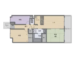 ダイアパレス甲府宮前【4階】の間取り