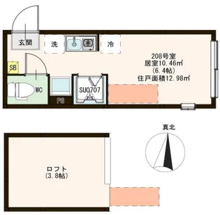 東京都練馬区関町東1【アパート】の間取り