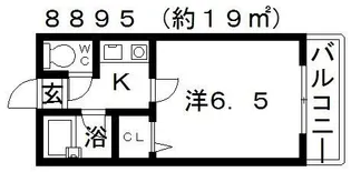 1Kの間取り画像