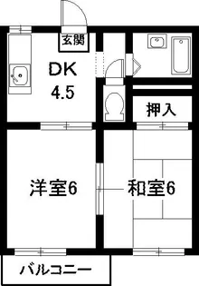 フレグランス市田【1階】の間取り