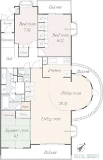 ベルプラット軽井沢【1階】の間取り