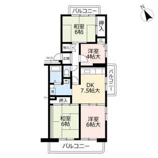 UR黒崎平尾町【2階】の間取り