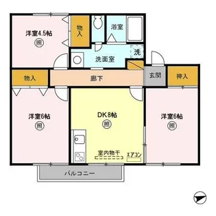 千葉県茂原市東郷【アパート】の間取り