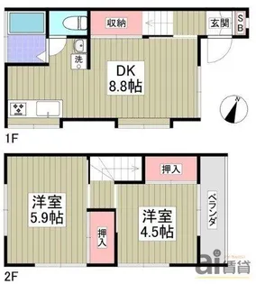 グリーンテラス橋本【1階】の間取り