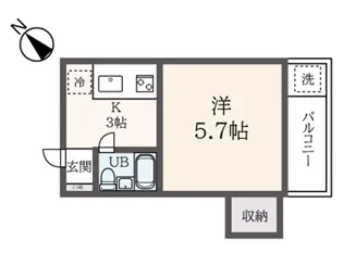 ジンハイム【2階】の間取り