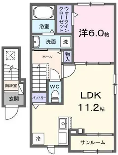 サミュール【2階】の間取り